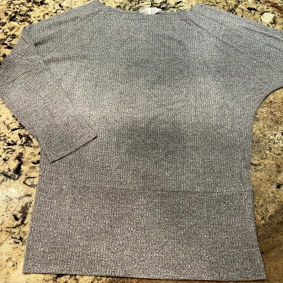 RESTOCKED Heather Gray Off Shoulder Batwing Henley - Picture 5 of 5
